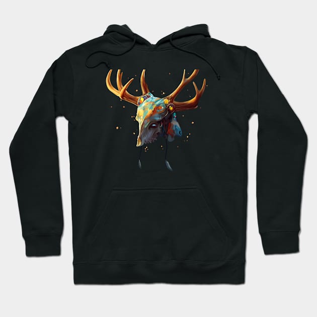 Deer skull Hoodie by Gomu Gomu No Doodle